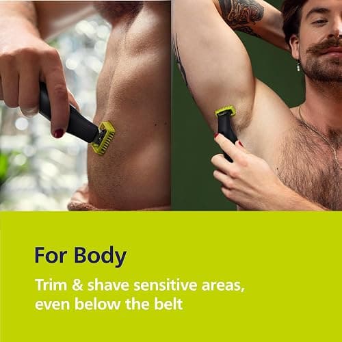 Norelco Philips OneBlade Pro 360 Face + Body, Electric Shaver, Beard Trimmer and Body Groomer, with 360 Blade Technology, 14-Length Precision Comb, Body Kit, Soft Pouch, Model QP6542/70 thumbnail 3