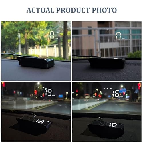 Liiiyuan M1 White Windshield Projection Heads Up Display, Digital GPS Speedometer with Speed, Travel Direction Function, and Overspeed Alarm, Fatigue Driving Alarm， Suitable for All Vehicles thumbnail 5