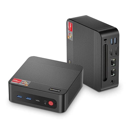 BOSGAME P4 Light Gaming Mini PC, Ryzen 7 5825U, 32GB RAM 1TB SSD, 11 Pro Triple 4K 60HZ Displays Desktop Computers, Support PS3 Emulator Micro PC, HDMI+DP+Type-C, WiFi 6E, BT5.2, Dual 2.5GbE LAN - Image 1
