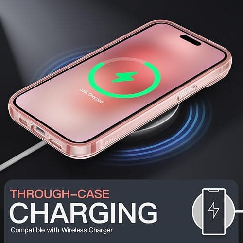 JETech Case for iPhone 15 6.1-Inch, Non-Yellowing Shockproof Phone Bumper Cover, Anti-Scratch Clear Back (Pink) thumbnail 4