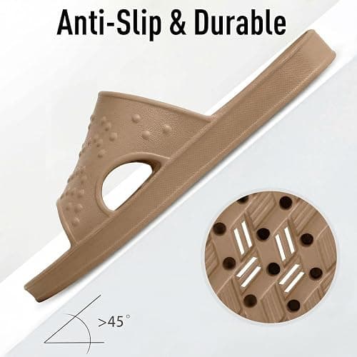 shevalues Shower Shoes for Women Men with Arch Support Quick Drying Pool Slides Lightweight Beach Sandals with Drain Holes thumbnail 6