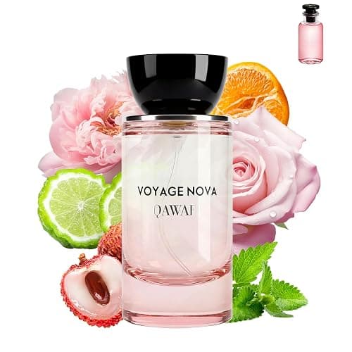QAWAFI Voyage Nova Eau de Parfum for Women, Lychee Bergamot Ginger, Rose Peony Cocoa Blossom, Elegant Patchouli, Long Lasting Spring Fall Perfume, 50ml &1.7fl oz thumbnail 2