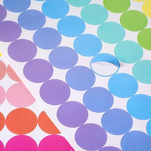 Tallew 2800 Pieces 3/4 Inch 10 Color Diameter Color Coding Labels Polychrome Stickers Assorted Removable Stickers for Classrooms Offices Labeling Marking(Macaron Color) - Macaron Color thumbnail 4