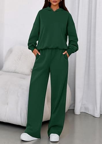 PRETTYGARDEN 2 Piece Lounge Sets for Women Matching Sweatsuits | Oversized Hoodies & Baggy Wide Leg Sweatpants,Casual Sweat Set,Workout Tracksuit,Airport Travel Outfits,Fashion Fall Clothes thumbnail 8