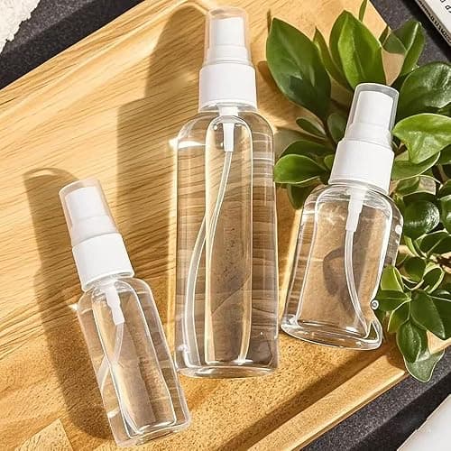 Xolaawa Small Spray Bottle, Clear Empty Mini Travel Plastic Bottle. Premium spray bottles for perfumes and cosmetics. 2 * 1oz, 2 * 1.7oz. (4 Pack) thumbnail 7