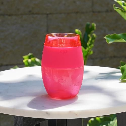 Host Cooling Cup Set of 1 Plastic Double Wall Insulated Freezable Drink Chilling Tumbler with Freezing Gel, Wine Glasses for Red and White Wine, 8.5 oz, Translucent Magenta thumbnail 11