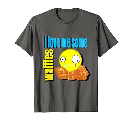 I Love Me Some Waffles Scene Kid Emo T-Shirt - Men - Burgundy - 3X-Large