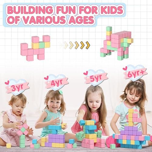 Apluses 32pcs Magnetic Blocks Building Cubes for Toddlers, Classroom Must Haves Creative Learning Kids Gifts, Preschool Montessori Sensory Autism Magnet Toys for Boys and Girls Ages 3 4 5 6 thumbnail 4