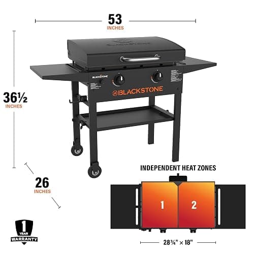Blackstone 2450AZ 28" Omnivore Griddle Bundle with Soft Cover and Two Spatulas thumbnail 3
