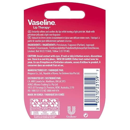 Vaseline® Lip Therapy® Rosy Lips Mini, Long-lasting moisturization with a light rosy fragrance and color. thumbnail 2