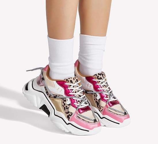 LUCKY STEP Women's Platform Colorful Fashion Sneakers Retro Colorblock Stylish Cute Chunky Dad Walking Shoes thumbnail 6
