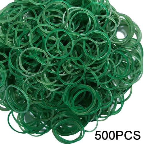 AMUU Rubber Bands size10 Green 1inch 500pcs Small Rubber Bands | Rubber Band for Office Supplies School Home Strong Elastic Band thumbnail 5