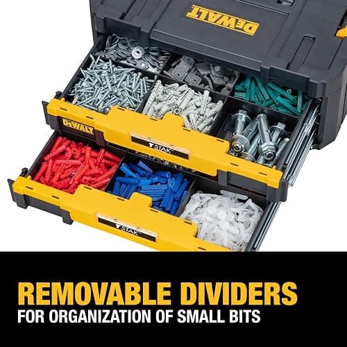 DEWALT TSTAK Tool Storage Organizer with Double Drawers, Holds Up to 16.5 lbs. (DWST17804) thumbnail 5