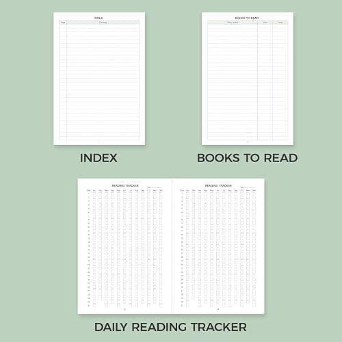 Verveorig Book Reading Journal with 60 Reviews, Reading Accessories & Bookish Gifts for Books Lovers & Readers Women, Hardcover Book Tracker Reading Log Journal, 5.7" x 8.3", Purple thumbnail 7