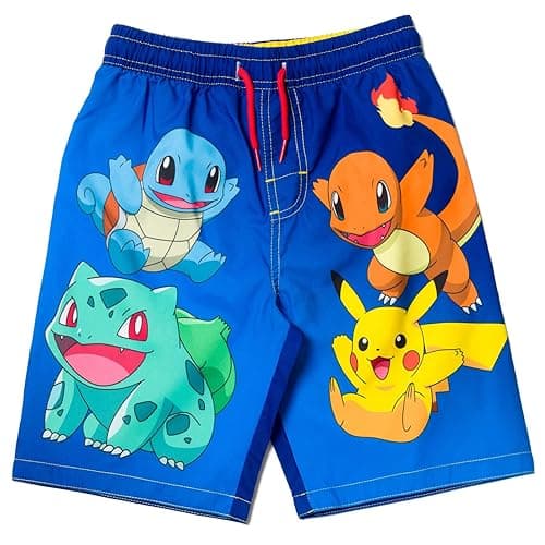 Pokemon Raglan Rash Guard and Swim Trunks UPF 50+ Outfit Set Little Kid to Adult Sizes (4 - Large) thumbnail 4