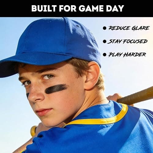 20 Pack Eye Black Sticks,Sports Paint for Football Baseball Softball | Anti-Glare & Sweat Resistant Eye Black for Game Day, Easy Wash Sports Gear Accessories for Teams, Coaches, Moms & Gifts thumbnail 3