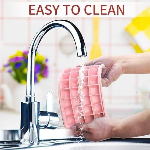 Food-grade Silicone Ice Cube Tray with Lid and Storage Bin for Freezer, Easy-Release 2 * 36 Small Nugget Ice Trays 1 ice Bucket & Scoop, Flexible Ice Cube Molds with Ice Container thumbnail 7