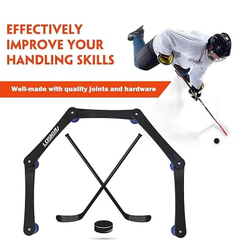 LOSKIA Hockey Training Equipment, Adjustable 5-Section/7-Section Hockey Stick Handling Trainer for Puck Control and Stick Speed, Durable and Portable Hockey Training Aids thumbnail 3
