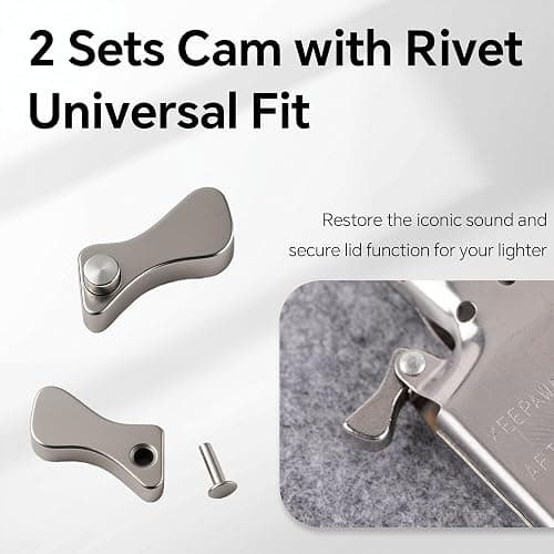 JINMUNIC Lighter Cam Springs & Cam with Rivets Replacement Repair Kit for Zippo Practical Lighter Accessories thumbnail 4