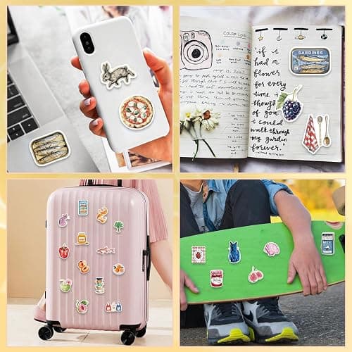100 PCS Vintage Aesthetic Stickers Cute Coquette Stickers Food Sticker Journaling Scrapbooking Sticker Pack for Adult thumbnail 6