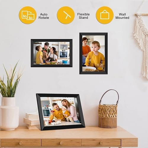 FRAMEO Cadre Photo numérique WiFi 10,1" Écran Tactile LCD IPS 1280 x 800 Mémoire intégrée 16 Go Rotation Automatique Partagez instantanément des Moments Via l'application Frameo Depuis n'importe où thumbnail 6