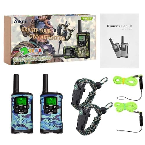 Walkie Talkies for Kids 22 Channel 2 Way Radio 3 Miles Long Range Handheld Walkie Talkies Durable Toy Best Birthday Gifts for 6 Year Old Boys and Girls fit Adventure Game Camping (Blue Camo 1) - Blue Camo 1 thumbnail 7