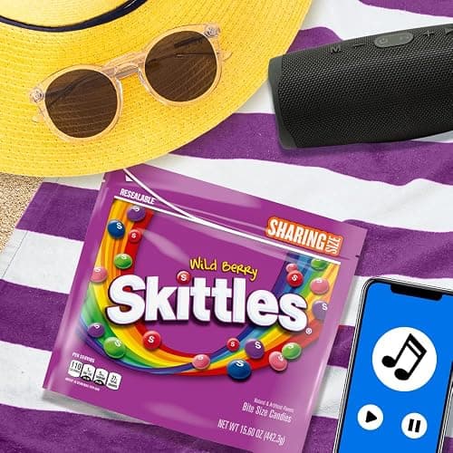SKITTLES Wild Berry Chewy Candy Share Size Movie Night Party Favor Candy Snack, 15.6 Oz Resealable Bag thumbnail 7
