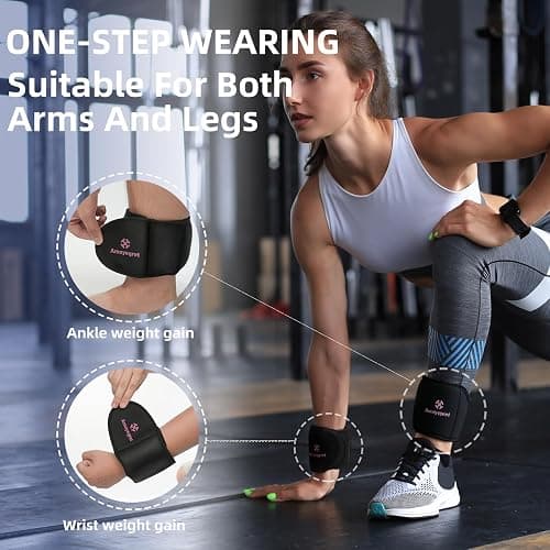 Ankle & Wrist Weights for Women & Men – Weighted Wristbands & Foot Weights | Comfortable Fixed Weight Set (2/3/4/6/10 lbs Pair), Soft Breathable Fabric, Ideal for Walking, Workout thumbnail 5