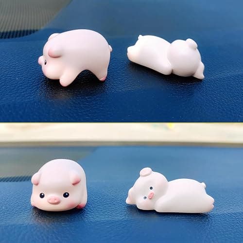Cute Animal Rear View Mirror Accessories, Car Center Screen Decoration Dashboard Ornament, Car Accessories Interior for Women/Men Computer Monitor Decor thumbnail 7