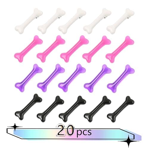 Vagocom 20Pcs Bone Hair Clips,Cosplay Costume Decorative Skeleton Hairpins for Goth Accessories Halloween Hair Accessories, Suitable for All Hair Type - Image 1