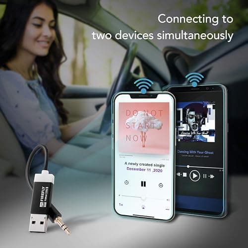 TUNAI Firefly LDAC Bluetooth Receiver: High Resolution Wireless Audio Bluetooth 5.0 Adapter with Audiophile USB DAC 3.5mm AUX for Car/Home Stereo Hi Res Music Streaming; Auto On, No Charging Needed thumbnail 5