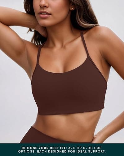 PAVOI ACTIVE Yoga Racerback Bras for Women - Buttery Soft Low Support Scoop Neck Y-Back Thin Strap Sports Bra - FlexFlow thumbnail 5