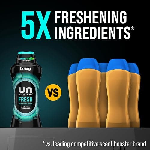 Downy Unstopables In Wash Scent Booster Beads, Fresh Scent, 24 oz, Laundry Beads for odor Protection, Downy Scent Booster Beads, Laundry Scent Boosters thumbnail 4