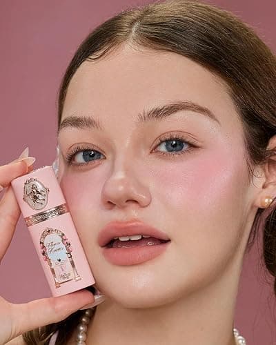 Flower Knows Strawberry Cupid All Day Glow Liquid Blush,Sweat & Water-Resistant Dewy Blush for Cheeks,Blendableand Hydrating Baby Pink Face Makeup for Women & Girls,0.25 Fl Oz(01 Frosty Strawberry) thumbnail 6