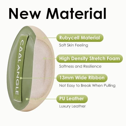 COOL-ANGLE 5Pcs Makeup Sponge For Foundation Concealer And Powder, Latex Free Blender Sponge For Natural And Easy Makeup Soft Long-lasting And Beginner-friendly, Green, Medium thumbnail 4