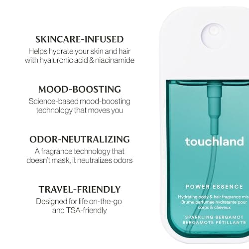 Touchland Hydrating Body & Hair Fragrance Mist, Sparkling Bergamot, 2 FL. OZ. Travel Size Body Spray thumbnail 5