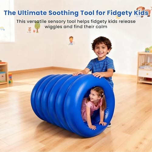 Barrel Roll Sensory Chair for Kids, 2026 Reinforced Calming Vestibular Toy with Deep Pressure, Durable Inflatable Sensory Pod for Autism, ADHD, Perfect for Classroom or Home Use thumbnail 6