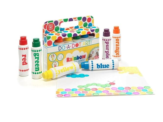 Do A Dot Art! Markers 6-Pack Rainbow Washable Paint Markers, The Original Dot Marker, Activity Craft Coloring Supplies for Kids and Toddlers, Made in the USA thumbnail 3