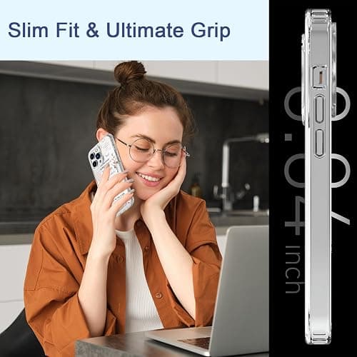 Mlahiotte Magnetic for iPhone 17 Pro, Compatible with Magsafe, Christian Quotes Collage Phone Case Clear Shockproof Protective Cover for Women Girls thumbnail 5