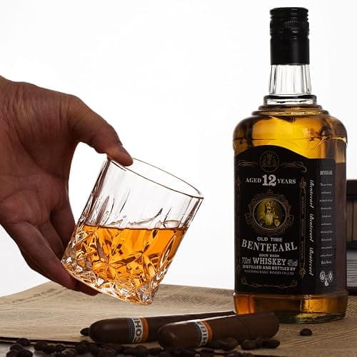 Whiskey Rocks Glass, Set of 4 (2 Crystal Bourbon Glasses, 2 Round Big Ice Ball Molds) In Gift Box - 10 Oz Old Fashioned Glasses for Scotch Cocktail Rum Cognac Vodka Liquor, Unique Gifts for Men thumbnail 2
