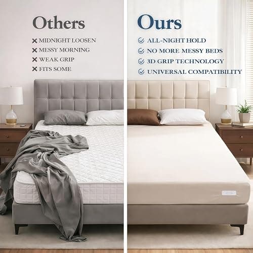 The Original Patented Fitted Sheet Holders - 4 Bed Sheet Grippers 10 Sheet Locks (8 + 2 Spares) Bed Sheet Holders For Corners, Clips, No Metal Corner Sheet Grippers Easily Say Goodbye To Loose Sheets thumbnail 7