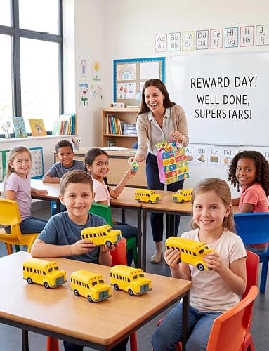 8Pcs School Bus Stress Toys, Slow Rising Squishy Toys for Anxiety Relief | Yellow Bus Party Favors for Kids, Classroom Rewards, Back to School Gifts, Driver Appreciation, Bulk Prizes thumbnail 7