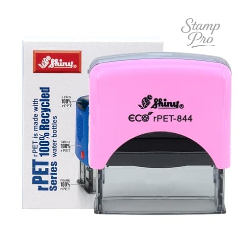 Stamp Pro Pink Self Inking 1 Line Custom Stamp – Personalized Name or Text Stamp for Home, School, Crafts & Business Use thumbnail 5