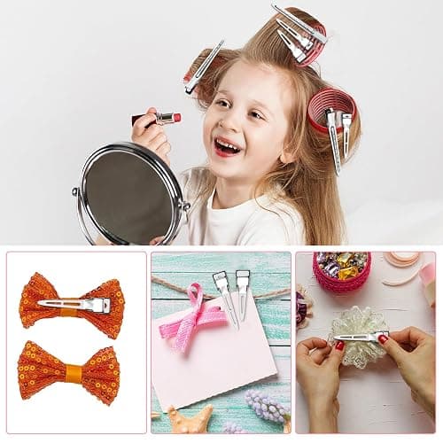 75pcs Duck Biled Hair Clips for Women, Duckbill & Metal Hair Clips for DIY Styling, Silver Hair Pins with Storage Case - Salon & Home Hair Accessories for Cutting, Rolling Long Hair thumbnail 6