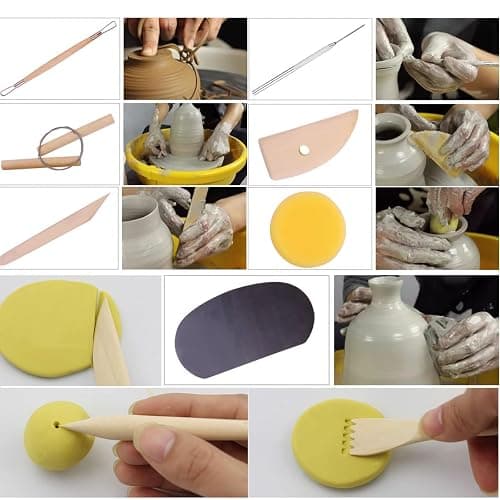 Clay Tools Kit, 52 PCS Complete Clay Tools Set for Sculpting and Pottery, Pottery Tools Includes Polymer Clay Tools, Sculpting Tools, Ceramic Tools, Clay Carving Tools, Perfect Pottery Tool Kit thumbnail 6