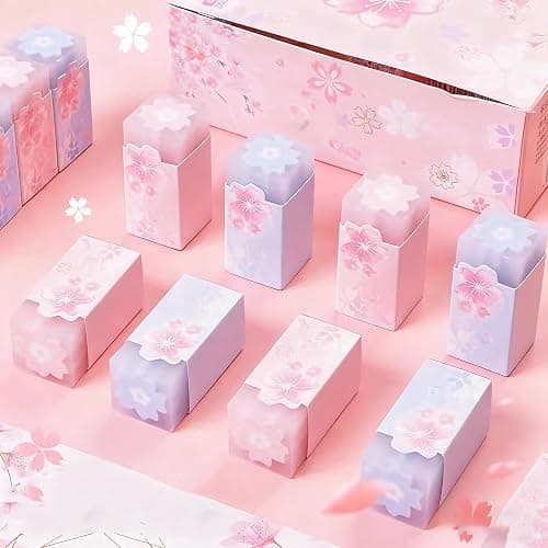 GZBABY Cherry Blossom Patternt Erasers 6 Pcs, Cute Cartoon Eraser, Stylish and Durable (Rectangle) thumbnail 6