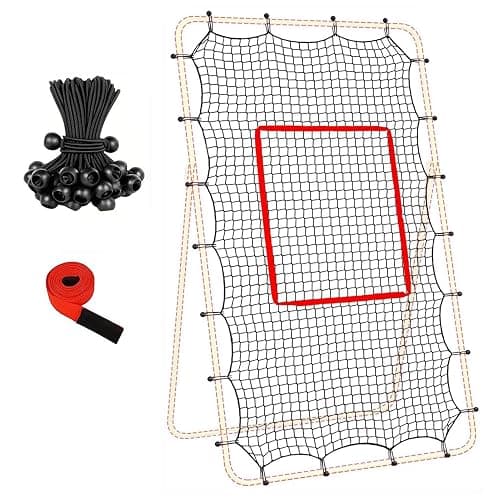 Volleyball Rebounder Net | 7x4ft Portable Training Equipment | Sports Rebounder with Elastic Rope & Target | for Teens Adults Players Beginners Outdoor Backyard Court Pool - Image 1