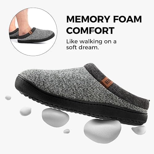 MERRIMAC Men's Slip-on Slippers Comfy Memory Foam Non-slip Indoor House Shoes thumbnail 5