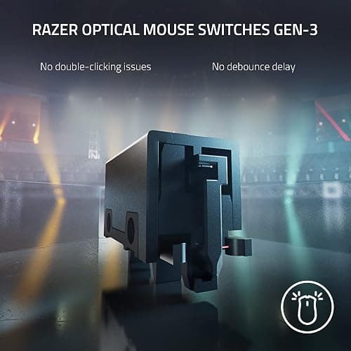 Razer DeathAdder V3 Pro Wireless Gaming Mouse: 64g Lightweight Ergonomic - 30K DPI Optical Sensor - Gen-3 Optical Switches - 8 Programmable Controls - Up to 90 Hr Battery - White thumbnail 6
