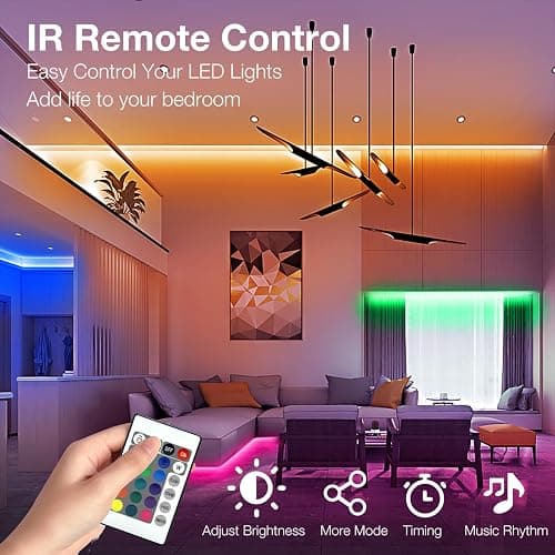 DAYBETTER Led Strip Lights 200 ft(2 Rolls of 100 ft) Smart Strips with App Control Remote, Led Lights for Bedroom, Music Sync Color Changing for Room Home Decor Party Festival thumbnail 2
